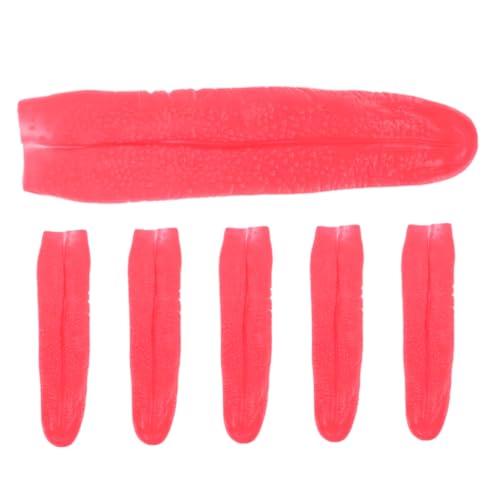 Milisten 6stücke Falsche Zunge Für Tricks Realistische Simulationszunge Requisitenzunge Zum Aufhängen Vampirzunge Für Halloween Streichrequisiten Aus Haltbarem Material von Milisten