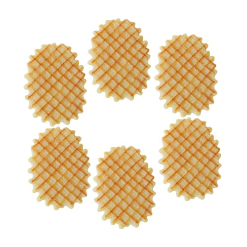 Milisten 6 Stück Realistische Teiliges Waffelmodell aus Langlebigem Sicherem Material Multifunktionale Küchendekoration für Bäckereien Restaurants und Präsentationen Detailgetreues von Milisten