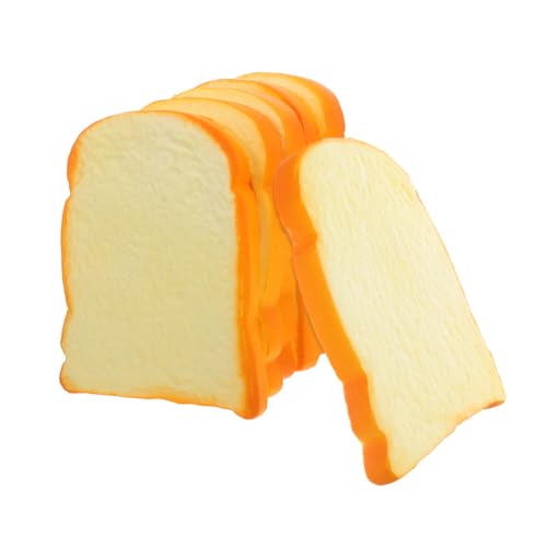 Milisten 6 Stück Realistisches Lebensmittelbrot Modell Dekor Simulationsbrot Lebensmittelanzeige Gefälschtes Geschnittenes Brot Spielzeugbrot Lebensechtes Brot Lebensechtes Toast von Milisten