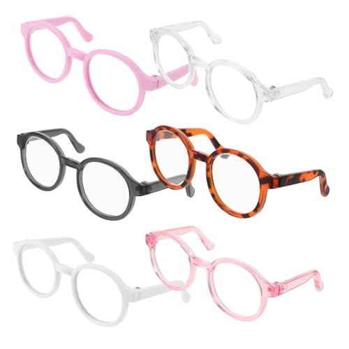 Milisten 6 Stück Runde Klare Miniaturbrillen für Stofftiere Puppen Dress Up Bastel und Dekorationszubehör für Miniatur Szenen Milisten 6 Stück Runde Klare Miniaturbrillen für Stofftiere Puppen Dress Up Bastel und Dekorationszubehör für Miniatur Szenen von Milisten