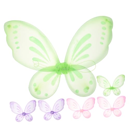 Milisten 6 Stück Schmetterlinge Feenflügel Kostüm Kleid für Mädchen Frauen Cosplay Flügelstütze Party-Flügel-Stütze Feenflügel-Cosplay Party Gefälligkeiten Nylon Milisten 6 Stück Schmetterlinge Feenflügel Kostüm Kleid für Mädchen Frauen Cosplay Flügelstütze Party-Flügel-Stütze Feenflügel-Cosplay Party Gefälligkeiten Nylon von Milisten