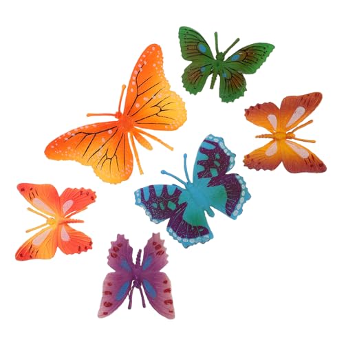 Milisten 6 Stück Schmetterlings-bastelmasse Deko Schmetterlingshandwerk Schmetterlinge Für Blumensträuße Schmetterling Zum Basteln Schmetterlingsverzierungen Gummi von Milisten