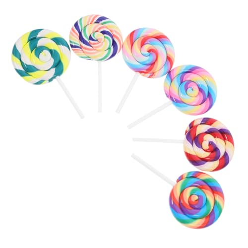 Milisten 6 Stück Simulationslutscherspielzeug Lutscherstab gefälschte Süßigkeiten Bio-Lutscher für Lutscherkrone Zuckerstangen-Anhänger Big Rainbow Lollipop weichen Lehm Polymer-Ton Milisten 6 Stück Simulationslutscherspielzeug Lutscherstab gefälschte Süßigkeiten Bio-Lutscher für Lutscherkrone Zuckerstangen-Anhänger Big Rainbow Lollipop weichen Lehm Polymer-Ton von Milisten