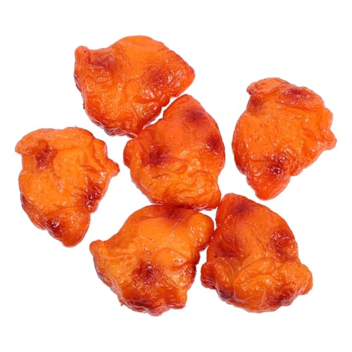 Milisten 6 Stück Simulierte Chicken Nuggets Fleischimitat Lebensmittelmodell Hühnerimitat Künstliches Lebensmittelfleisch Brathähnchenmodell Gefälschtes Realistisches Lebensmittel von Milisten