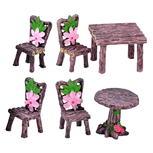 Milisten 6 Stück Simulierte Tisch- Und Stuhlverzierungen Mini-Tisch Mini Möbel Puppenhausmöbel Kindermöbel Winzige Möbel Puppenstubenmöbel Zubehör Miniaturen Harz Coffee Zufällige Farbe Milisten 6 Stück Simulierte Tisch- Und Stuhlverzierungen Mini-Tisch Mini Möbel Puppenhausmöbel Kindermöbel Winzige Möbel Puppenstubenmöbel Zubehör Miniaturen Harz Coffee Zufällige Farbe von Milisten