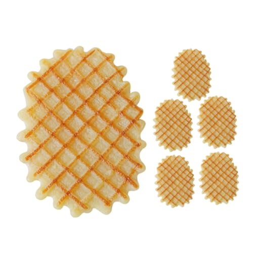 Milisten 6 Stück Simulierte Waffelkekse Bäckereifoto Requisiten Bäckerei-Shop- Küchendekor Lebensmittelmodell Lebensmittelfoto -Requisiten Gefälschte Essensfoto-Requisiten PVC von Milisten