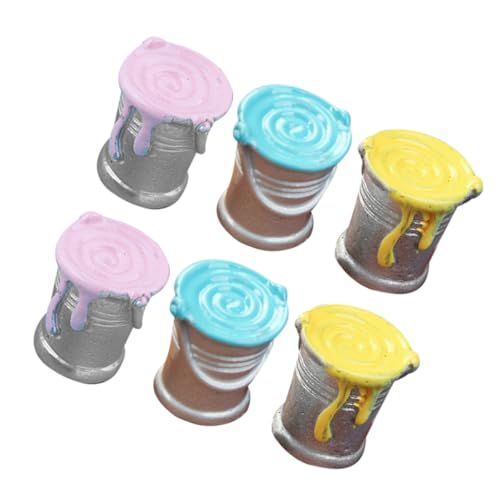 Milisten 6 Stück Simulierter Farbeimer Mini winzig Puppe Eimer-Modell- in Form eines Farbeimers kleines Modell eines Farbeimers Simulations-Farbtopfmodelle Harz Milisten 6 Stück Simulierter Farbeimer Mini winzig Puppe Eimer-Modell- in Form eines Farbeimers kleines Modell eines Farbeimers Simulations-Farbtopfmodelle Harz von Milisten