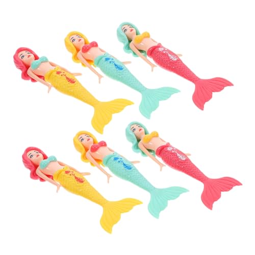 Milisten 6 Stück Tauchende Meerjungfrauen für den Pool für Schwimmbad Meerjungfrau Puppe Meerjungfrau-Figuren kleine Meerjungfrau-Figur Plastik von Milisten