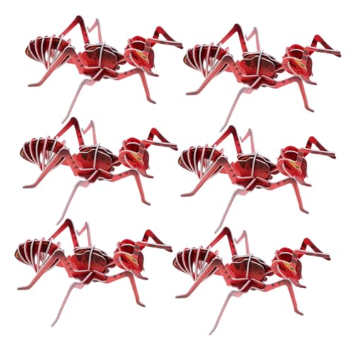 Milisten 6 Stück Teiliges Ameisen Puzzle mit realistischen Insektenmodellen STEM Lernspielzeug zur Förderung von Kreativität, Teamarbeit und biologischem Verständnis durch kreatives Basteln von Milisten