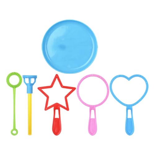 Milisten 6 Stück Teiliges Buntes Riesen seifenblasen Set Bubble Wands aus Flexiblem Material Robust für Outdoor Spiele Kindergeburtstag Party Geeignet für Mädchen und Zufällige Farbe von Milisten