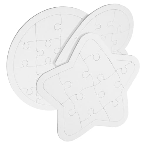 Milisten 6 Stück Teiliges DIY Blanko Papier Puzzle für Selbergestalten und Bemalen Cartoon Schmetterlinge Motiv Kreatives Graffiti für Individuelle Malprojekte von Milisten