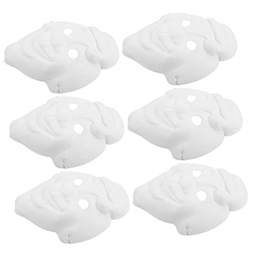 Milisten 6 Stück Teiliges DIY Maskenball Papiermasken Unbemalte Leichte Clownsmasken aus Papier für Bemalen und Basteln Kreative Karneval Halloween Masken zum Selbstgestalten von Milisten