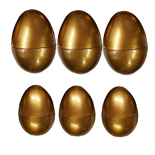 Milisten 6 Stück Teiliges Goldene Kunststoff Ostereier zum Befüllen Wiederverwendbar Robust und Flexibel als Osterdeko Geschenkverpackung für Ostereiersuche Drinnen und Draußen Milisten 6 Stück Teiliges Goldene Kunststoff Ostereier zum Befüllen Wiederverwendbar Robust und Flexibel als Osterdeko Geschenkverpackung für Ostereiersuche Drinnen und Draußen von Milisten