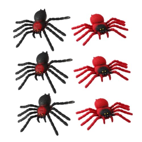 Milisten 6 Stück Teiliges Halloween Deko Spinnen in Zufälligen Farben Realistische Horror Spinnen für Party Cosplay Streiche und Gruselige Szenen Leicht Kompakt für Innen Zufällige Farbe von Milisten