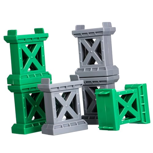 Milisten 6 Stück Teiliges Holzschienen Zugbrückenpfeiler für Spielzeugeisenbahn Stabile Leichte und Kompakte Gleisstützen Kompatibel mit Kleinen Zugsets Sicher und Langlebig von Milisten