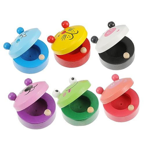 Milisten 6 Stück Teiliges Holzspielzeug Castanets für Pädagogisches Musikinstrument Musikalischem Talent und Rhythmusgefühl für Jährige Sicheres und Langlebiges Material zu Weihnachten oder Milisten 6 Stück Teiliges Holzspielzeug Castanets für Pädagogisches Musikinstrument Musikalischem Talent und Rhythmusgefühl für Jährige Sicheres und Langlebiges Material zu Weihnachten oder von Milisten