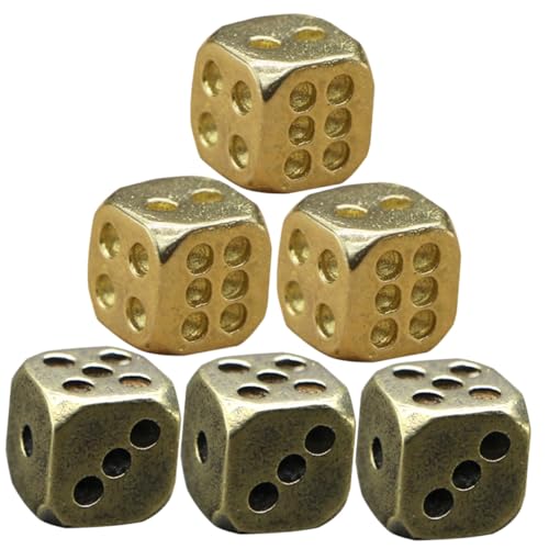 Milisten 6 Stück Teiliges Kupfer Würfel Retro Spielwürfel für Brettspiele und Party Deko Antik Patiniert Vintage Farbton Robustes Zubehör für Bar und Rollenspiele Milisten 6 Stück Teiliges Kupfer Würfel Retro Spielwürfel für Brettspiele und Party Deko Antik Patiniert Vintage Farbton Robustes Zubehör für Bar und Rollenspiele von Milisten