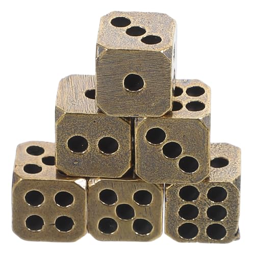 Milisten 6 Stück Teiliges Messing Würfel Retro Stil Solide Runde Ecken Würfel Spielwürfel für Party Brettspiele Camping Familienabend Milisten 6 Stück Teiliges Messing Würfel Retro Stil Solide Runde Ecken Würfel Spielwürfel für Party Brettspiele Camping Familienabend von Milisten