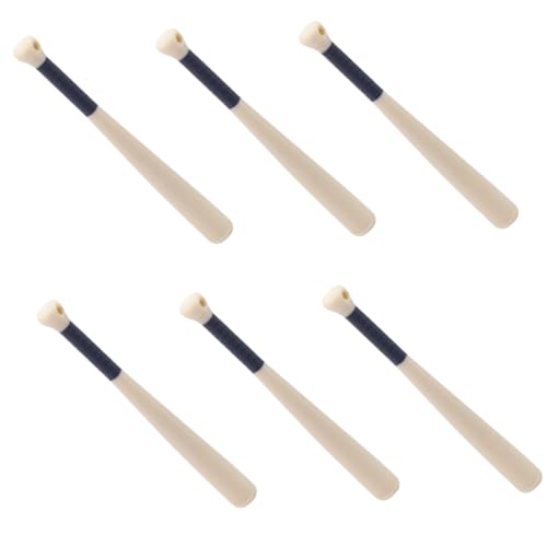 Milisten 6 Stück Teiliges Mini Baseballschläger für Puppenhäuser Realistische Miniatur Sportaccessoires aus Leichtem Material Detailgetreue Mini Schläger für DIY Basteln und Sammler von von Milisten