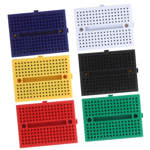 Milisten 6 Stück Teiliges Mini Breadboard Lötfrei Farbig Kleine Steckbretter für Labor Wissenschaftliche Experimente Prototyping DIY Elektronik von Milisten