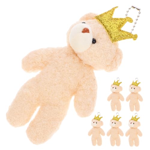 Milisten 6 Stück Teiliges Mini Plüsch Bären Weiche Kleine Stofftiere DIY Schlüsselanhänger Anhänger Niedliche Mini Kuscheltier Taschen Charms für Geldbörsen und Autoschlüssel Langlebig und von Milisten