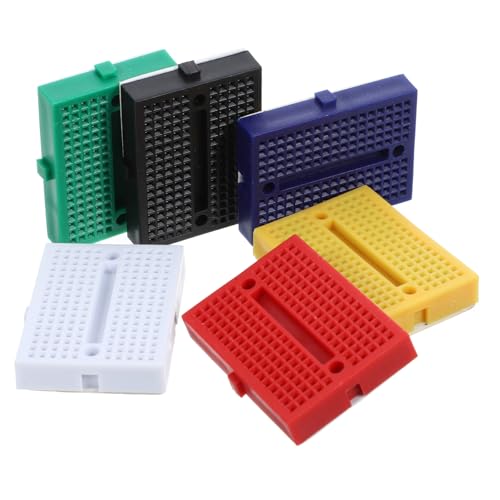 Milisten 6 Stück Teiliges Mini Steckbrett Lötfreies Experimentierboard Kleine Bunte Prototyping Platinen für Labor und Kleine Schaltungen von Milisten