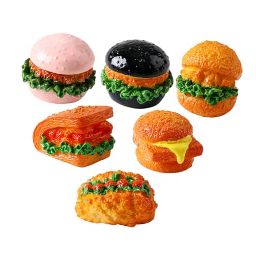Milisten 6 Stück Teiliges Miniatur Hamburger Modell Realistische Harz Burger Figuren für Puppenhaus DIY Deko und Miniatur Lebensmittel Requisiten Langlebig und Detailgetreu Milisten 6 Stück Teiliges Miniatur Hamburger Modell Realistische Harz Burger Figuren für Puppenhaus DIY Deko und Miniatur Lebensmittel Requisiten Langlebig und Detailgetreu von Milisten