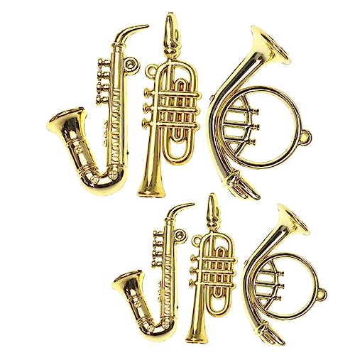 Milisten 6 Stück Teiliges Miniatur Musikinstrumente für Puppenhäuser Detailgetreue Saxophon Modelle aus Leichtem für Kreative Dekoration und Spielspaß von Milisten