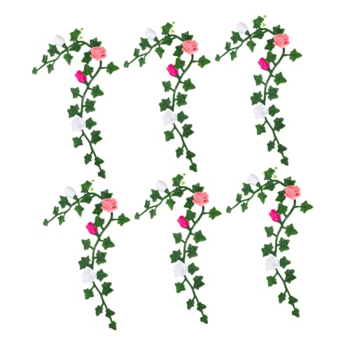 Milisten 6 Stück Teiliges Miniatur Rosenranken Künstliche Blumenreben für Puppenhaus Mini Garten Dekorationen Leichte Wiederverwendbare Miniaturpflanzen für DIY Fairy Garden und Diorama von Milisten