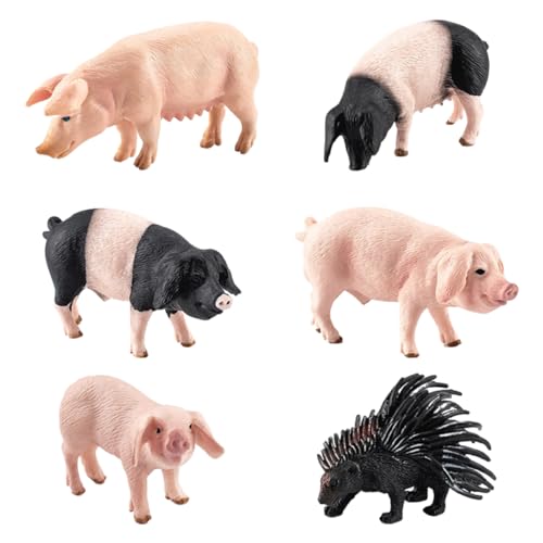 Milisten 6 Stück Teiliges Realistischer Schwein Figuren aus Simulation Farm Tiere Dekoration für Sicher und für Bauernhof Themen Milisten 6 Stück Teiliges Realistischer Schwein Figuren aus Simulation Farm Tiere Dekoration für Sicher und für Bauernhof Themen von Milisten
