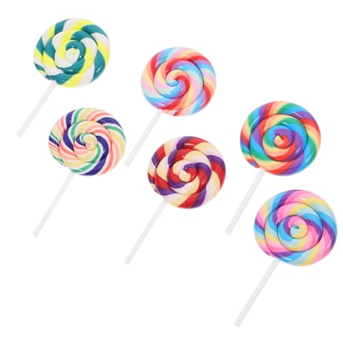 Milisten 6 Stück Teiliges Regenbogen Wirbel Lollipop Charms aus Weichem Sichere DIY Süßigkeiten Requisiten für Bastelzubehör für Kreative Projekte und Schmuckherstellung Milisten 6 Stück Teiliges Regenbogen Wirbel Lollipop Charms aus Weichem Sichere DIY Süßigkeiten Requisiten für Bastelzubehör für Kreative Projekte und Schmuckherstellung von Milisten