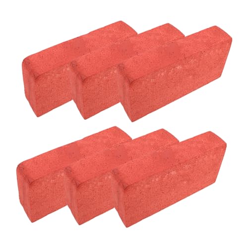 Milisten 6 Stück Teiliges Rote Schaumstoffsteine als Realistische Handzerbrechliche Film Bühnenrequisiten für Comedy Halloween Bauspaß Leicht Transportierbar und Schnell Aufzubauen von Milisten