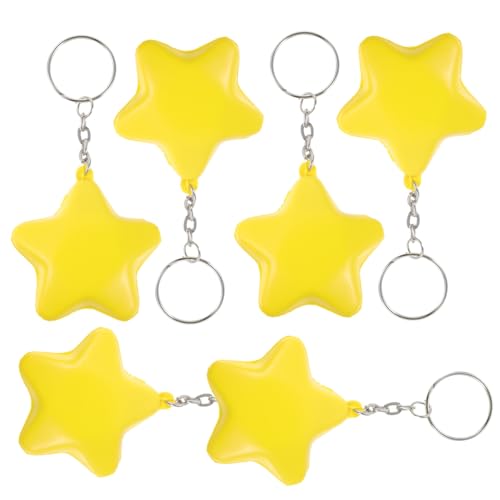 Milisten 6 Stück Teiliges Stern Stressspielzeug Langlebige PU Squeeze Bälle mit Schlüsselanhänger Lustige Antistress spielzeuge für Jugendliche Wiederverwendbar als Partygeschenk und Milisten 6 Stück Teiliges Stern Stressspielzeug Langlebige PU Squeeze Bälle mit Schlüsselanhänger Lustige Antistress spielzeuge für Jugendliche Wiederverwendbar als Partygeschenk und von Milisten
