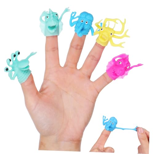 Milisten 6 Stück Teiliges TPR Fingerpuppen für Lustige Cartoon Handpuppen Eltern Junge Mädchen Interaktion Leicht und Tragbar Sicher und Langlebig für Kreative Aktivitäten von Milisten