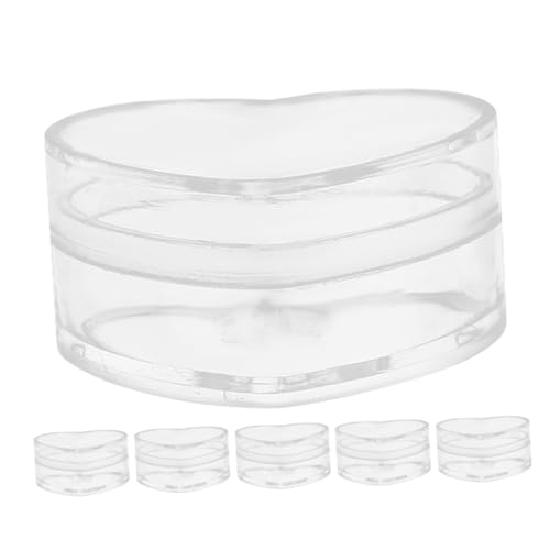 Milisten 6 Stück Teiliges Transparente Herzform Verpackungsboxen mit Deckel Kleine Party und Hochzeitsgeschenkboxen Präsentationsschachteln für Süßigkeiten Schmuck und Kleine Geschenke von Milisten