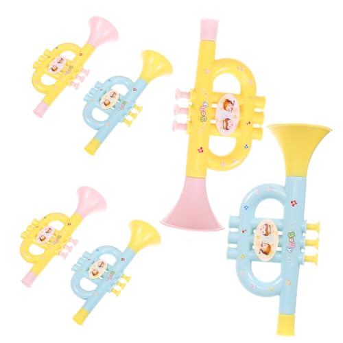 Milisten 6 Stück Teiliges Trompeten spielzeugset aus Abs Sicher Geruchlos Portabel Realistische Musikinstrument Modelle für Musikunterricht und Spielerische bei Kindern von Milisten