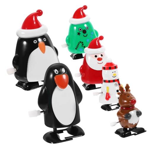 Milisten 6 Stück Teiliges Weihnachts Aufziehspielzeug Set mit Santa Claus Rentier Schneemann und Weihnachtsbaum Kreative Mechanische Spieluhr Figuren für Festliche Partydekoration und Milisten 6 Stück Teiliges Weihnachts Aufziehspielzeug Set mit Santa Claus Rentier Schneemann und Weihnachtsbaum Kreative Mechanische Spieluhr Figuren für Festliche Partydekoration und von Milisten