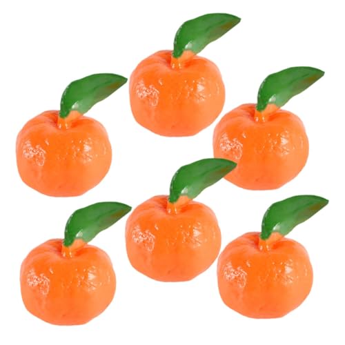 Milisten 6 Stück Teiliges aus Realistischen Orangen Modellen Deko für Tischdekoration Fruchtmodelle für Kreative Displays und Fotorequisiten Täuschend Echte Miniaturfrüchte von Milisten
