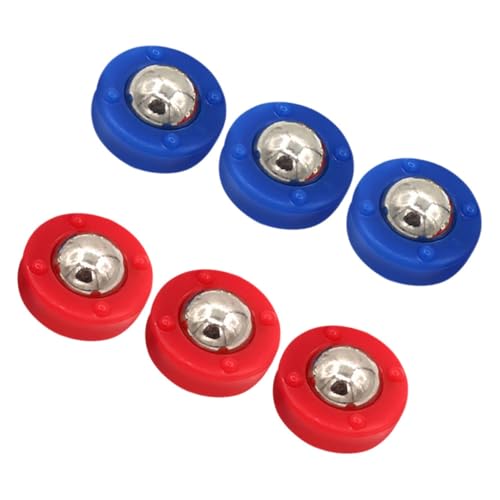 Milisten 6 Stück Tischzubehör Rollspielzeug Für Den Schreibtisch Shuffleboard-Pucks Mini-Shuffleboard Minispiele Mini-bürobedarf Tisch-Shuffleboard Shuffleboard-tischplatte Plastik von Milisten