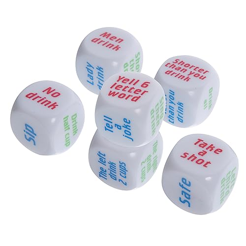 Milisten 6 Stück Trinkwürfler Set Erwachsene Kreativ Junggesellinnenparty für klein erhalten Würfel Trinken Brettspiele Trinken Unterhaltungswürfel Spielwürfel lustige Trinkspiele Acryl Milisten 6 Stück Trinkwürfler Set Erwachsene Kreativ Junggesellinnenparty für klein erhalten Würfel Trinken Brettspiele Trinken Unterhaltungswürfel Spielwürfel lustige Trinkspiele Acryl von Milisten
