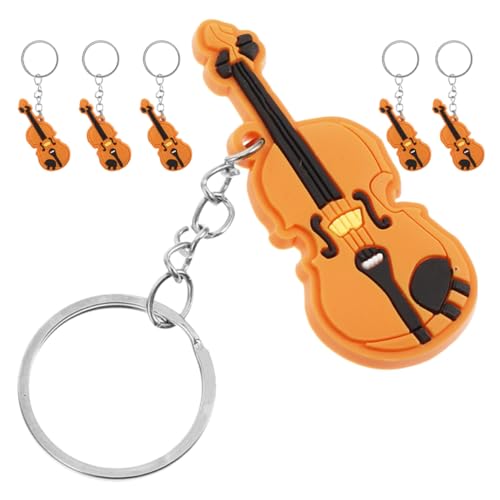 Milisten 6 Stück Violin Schlüsselanhänger Kreative Musik Schlüsselanhänger Geigen Dekoration für Schlüsselbund Robustes Design aus Perfektes für Musikliebhaber von Milisten