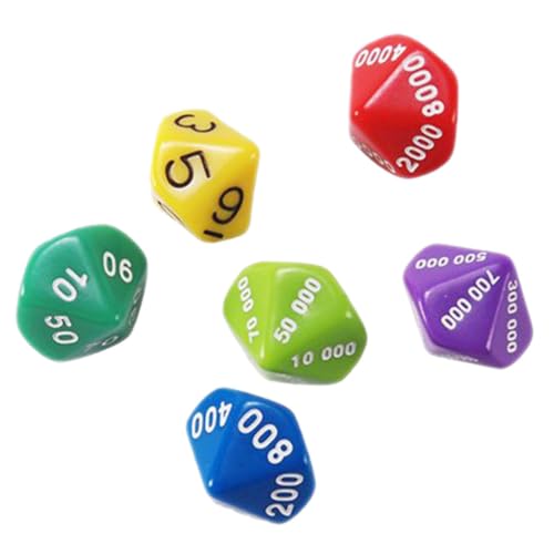 Milisten 6 Stück Würfel Weiß Jumbo Sortiert Überdimensioniert Party Farbig Requisiten Lustig Spaß Nummeriert Bunt Groß Brettspiel-Tool Spielzubehör Plastik Zufällige Farbe Milisten 6 Stück Würfel Weiß Jumbo Sortiert Überdimensioniert Party Farbig Requisiten Lustig Spaß Nummeriert Bunt Groß Brettspiel-Tool Spielzubehör Plastik Zufällige Farbe von Milisten
