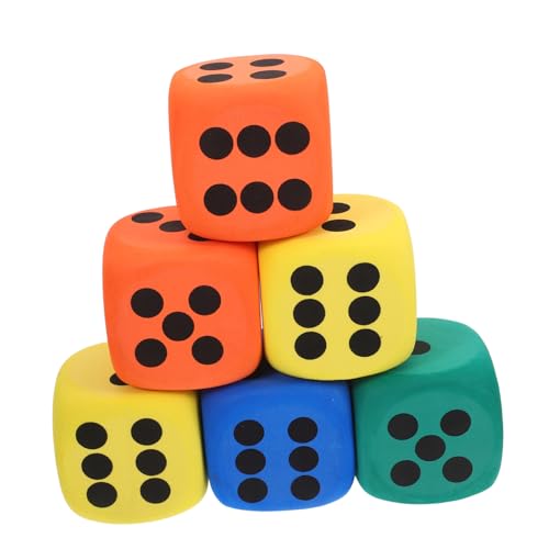 Milisten 6 Stück Würfelspielspielzeug Tombola-Versorgung Würfelspiel Trinken Spieleprop Würfel-Partyspielzeug Würfel für das Klassenzimmer Spielwürfel Schaumwürfel mehrseitige Würfel Eva Milisten 6 Stück Würfelspielspielzeug Tombola-Versorgung Würfelspiel Trinken Spieleprop Würfel-Partyspielzeug Würfel für das Klassenzimmer Spielwürfel Schaumwürfel mehrseitige Würfel Eva von Milisten