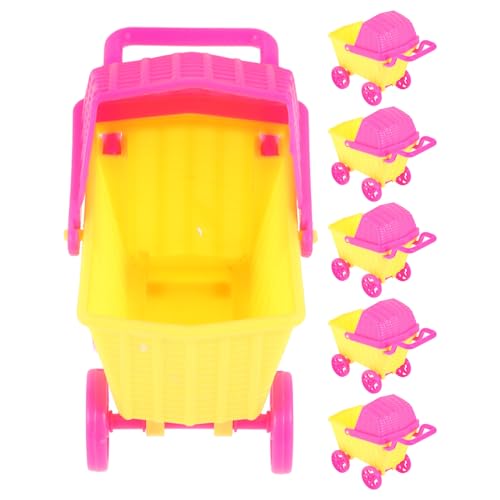 Milisten 6 Teiliger Puppenwagen Mini Modell Puppenspielzeug Zubehör Einkaufsräder Molly Babypuppe Winzige Sachen Puppenzubehör Organizer Simuliertes Supermarkt Puppenhaus von Milisten
