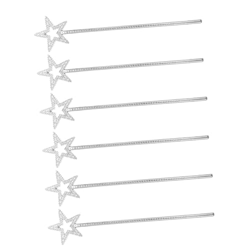 Milisten 6 Teiliges Zauberstab Feen Set Inklusive Party Engel Mädchen Accessoires Bühnenrequisiten Dekorative Hexenstäbe Cosplay Gefälligkeiten Stab Bühnen Performance Zauberstab von Milisten