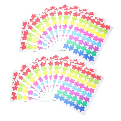 Milisten 60 Blatt Bunte Sternaufkleber für Aluminiumfolie Mini Belohnungssticker für Partys Bastelprojekte und Tägliche Planung von Milisten