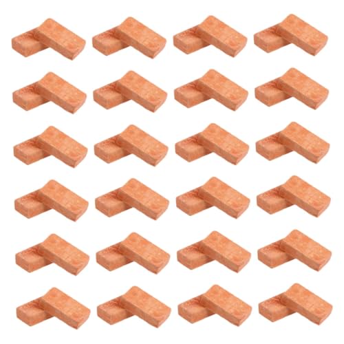 Milisten 60stücke Miniatur-bausteine Für Sandtisch Und Mikrolandschaft DIY-zubehör Im Maßstab Kleine Ziegelsteine Und Mini-ziegelsteine Für Modellhäuser Und Garten-dekor Falsche von Milisten