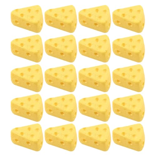 Milisten 60 Stück Simulierter Käse Mini-kunstkäse Mini-Fake-Food Fake-käse-Dekoration Miniatur-kunstkäse Falsche Käsekuchen Yellow Plastik von Milisten