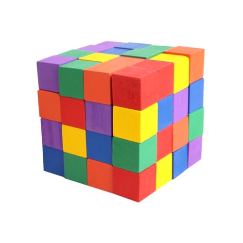 Milisten 60Stücke Holzbausteine Quadratische Volumenblöcke Für Pädagogisches Für Frühe Bildung Und Kreative Entwicklung Von Kindern von Milisten
