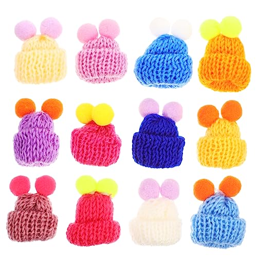Milisten 60Stücke Mini Strickmützen Bunte Bastelhüte für DIY Projekte Kreative Dekoration für und Schmuck für Party und Weihnachtsdeko von Milisten